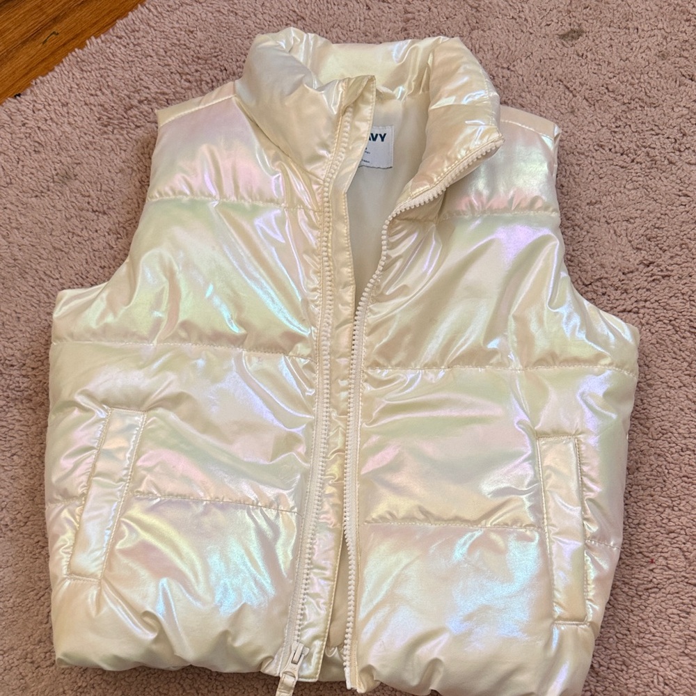 Old Navy Iridescent Cream Kids Vest